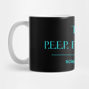 P.E.E.P. Podcast Science + Psi aqua logo Mug